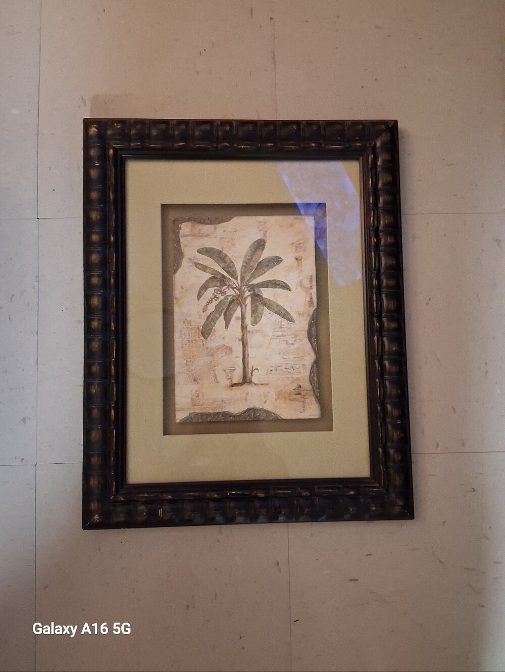 Framed Palm Tree Wall Art - Green and Brown